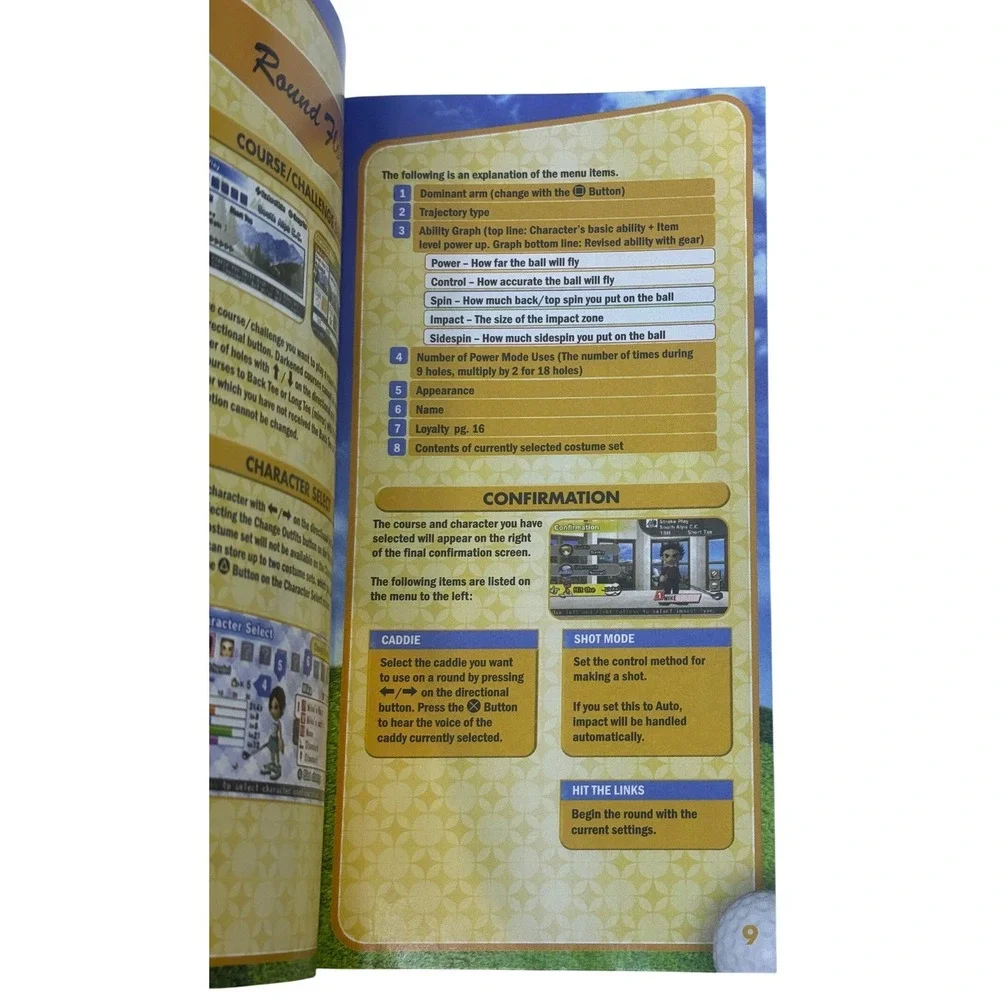 Hot Shots Golf Open Tee‎ Sony PSP Instruction Manual Only 2005 UCUS-98604